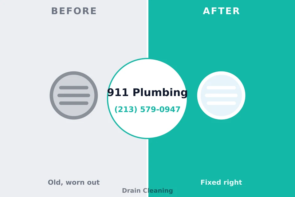 Before and after: plumbing repair Shortsville, NY